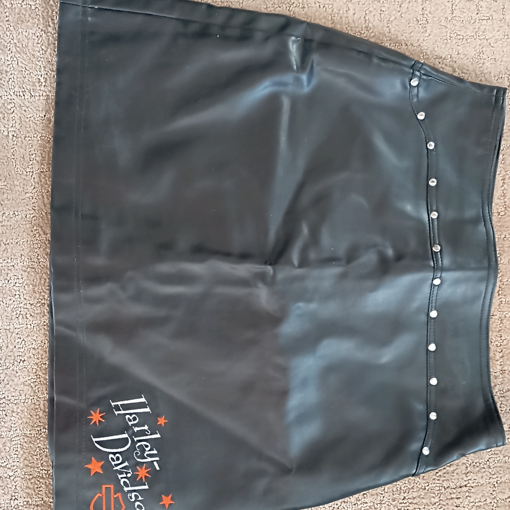 Harley-Davidson Black Leather Skirt